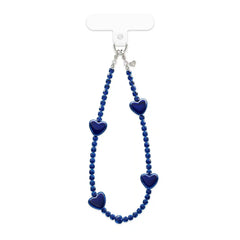 Clear Blue Heart Phone Charm