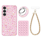 Pink Hanukkah Glitter Samsung Bundle Set