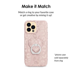Nude Leopard Phone Ring