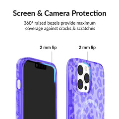 Electric Purple Leopard iPhone Case