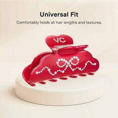 Red Crystal Bow Hair Clip