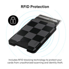 Noir Vibe Checkered Magsafe Wallet