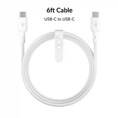 White Fast Charging Cable, 6ft USB-C